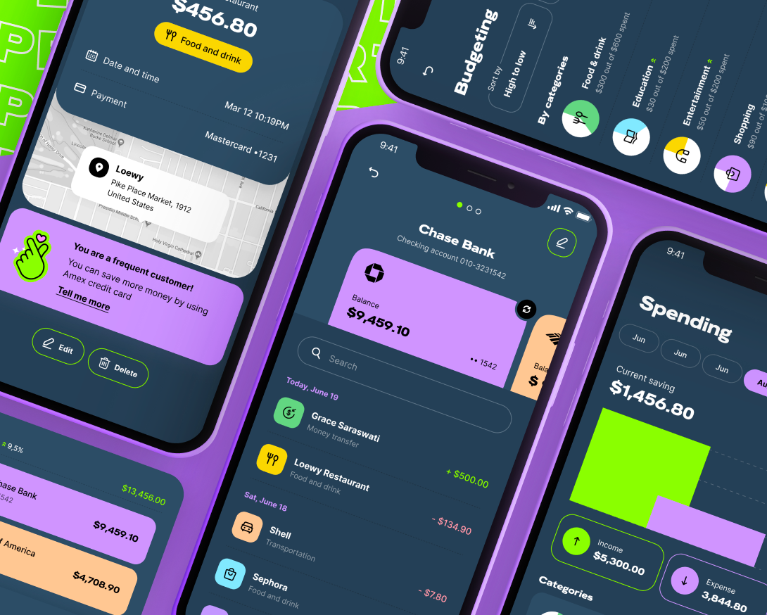Finance Mobile UI Kit app bank budget card finance mobile money payment ui ui ux ux wallet