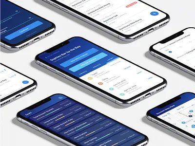 Overproof Mobile Screens blue mockup product design