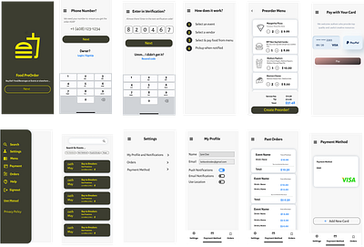 Food Pre Order for Events app branding design illustration logo minimal ux vector web website