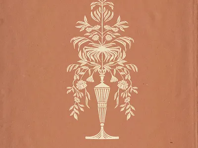 Vase Doodle botany florals illustration paper procreate symmetric symmetrical texture vase vintage