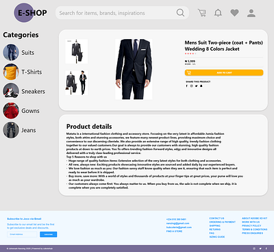E-Commerce website adobe xd ecommerce graphicdesign web design web ui