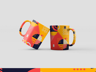 Colorful Mug art direction branding color design orange shapes triangles