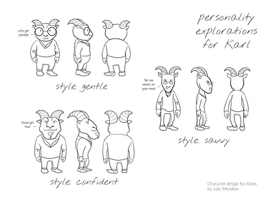 Personality explorations for Aibex avatar cartoon characters expression illustration mascot moods personality vector illustration