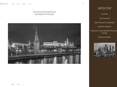 Where To? moscow travel webdesign website design