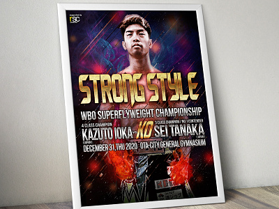 Kosei Tanaka vs Kazuto Ioka 1 boxing design poster