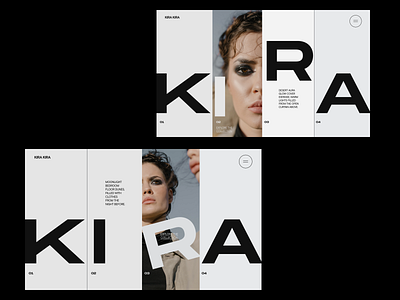 Kira Kira — Hero Landing Page branding design fashion minimal navigation typography ui ux