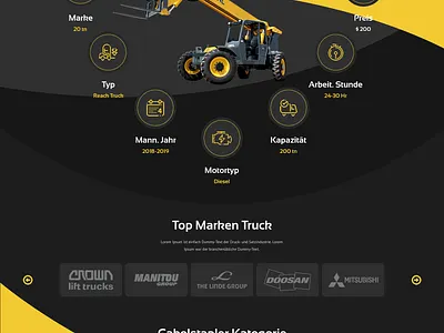 Forklift Trucks Search branding business design home page homepage illustration landing page landingpage mobile app web design
