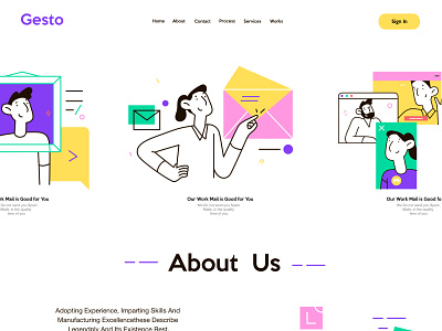 Gesto - Home Page branding clean ui design gesto home page homepage homepage design strap ui ux