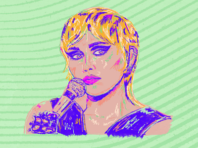 Day 3 – Miley Cyrus celebrity heart of glass illustration miley cyrus portrait