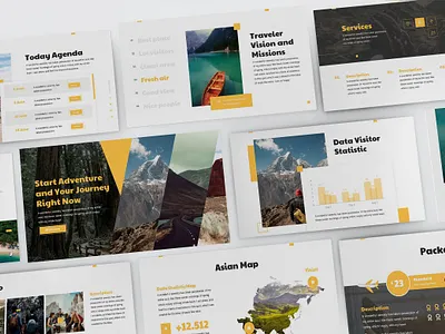 Atravela – Adventure Presentation Template asian business presentation explore finance investor journey keynote template lookbook nature outdoor pitchdeck powerpoint template presentation slides travel