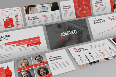 Amoveo – Marketing Presentation Template advertising agency business presentation finance investor keynote template lookbook marketing media minimalist minimal pitchdeck powerpoint template presentation slides