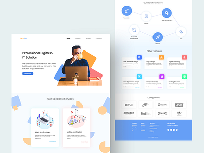 IT Solution Landing Page business landingpage uidesign web webdesign