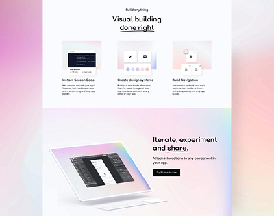 ComApp. Website Concept abstract gradient landingpage ui ux website