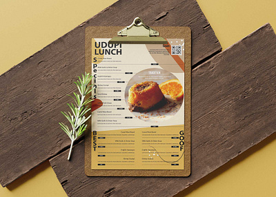 Udupi Restaurant Poster Tabloid Menu Design design illustration latest new psd psd mockup