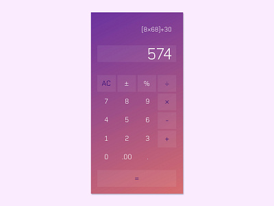 Calculator UI calculate calculator calculator ui flat minimal ui