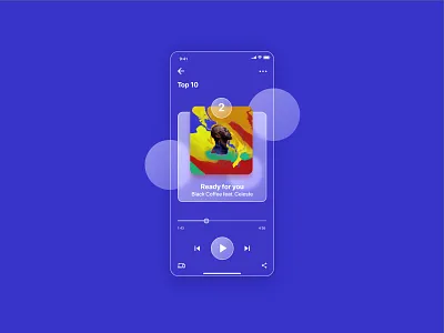 Glassmorphism Music UI app glassmorphism ios music player ux xd