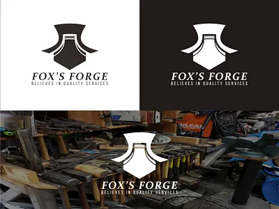 Forge Shop Logo - Metal Industry - Abstract Design - Minimalist abstract logo blacksmith creative logo dailylogo flat design forge forge shop fork hammerhead industrial industrial logo logo logo design logomark logoprocess logotype metal minimalist logo modern logo