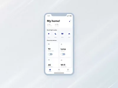 Smart home 2danimation ae animation lamp mobile app motion design motiongraphics smart home smart house smarthome ui ui design ux