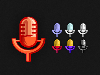 mic icon flat flat illustration icon illustration microphone vector