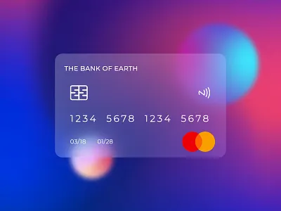 Glassmorphism - Credit Card UI 3d bank bank card blur card clean finance glass glassmorphism illustraion mastercard mobile ui money premium ui ux web ui
