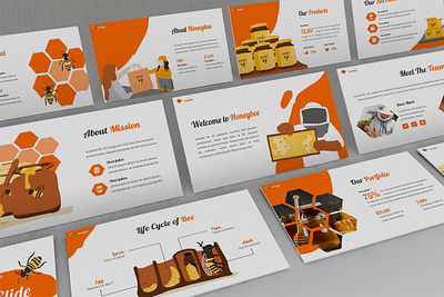 Honeybee – Beekeeping Presentation Template business presentation clean food health care healthy healthy foood honey investor keynote template lookbook minimal pitchdeck powerpoint template presentation slides