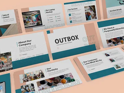 Outbox – Creative Presentaion Template abstract agency branding business presentation clean colorful creative event fashion fun geometric keynote template lookbook minimal pastel pitchdeck powerpoint template presentation proposal slides