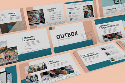 Outbox – Creative Presentaion Template abstract agency branding business presentation clean colorful creative event fashion fun geometric keynote template lookbook minimal pastel pitchdeck powerpoint template presentation proposal slides