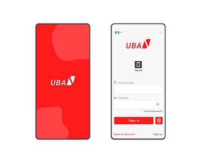 Redesigned UBA mobile app animation app design flat graphic design illustration typography ui