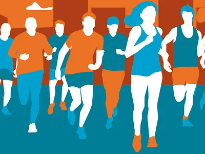 Friidrett Illustrations 7 branding color design flat illustration minimal