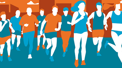 Friidrett Illustrations 7 branding color design flat illustration minimal