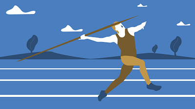 Friidrett Illustrations 8 branding color design flat illustration minimal