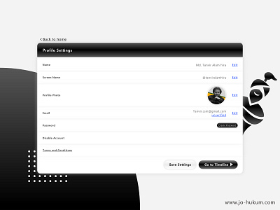 Profile Settings UI 2021 2021 trend clean design interaction interaction design jo hukum mark profile settings typography ui ui design ui screen user interface ux