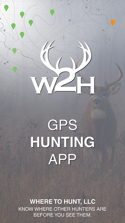 Where to Hunt app design logo ui ux