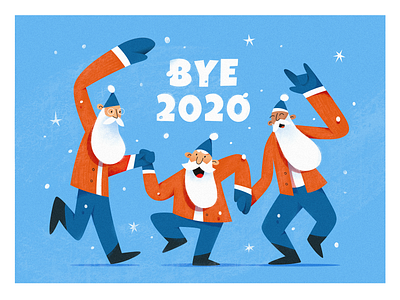 Bye bye 2020 2020 2021 aleksandrov alexandrov alexandrovi christmas covid dance happy happy new year holiday huliganio illustration ipadpro new year newyear party procreate santa vector