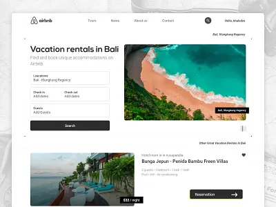 Airbnb Travel Planner airbnb app app design bali minimal travel ui uidesign