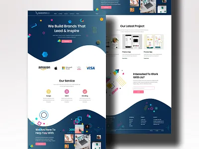 Web Design Company Homepage adobe photoshop homepagedesign ui design ui designer ux designer website design website design company website designer