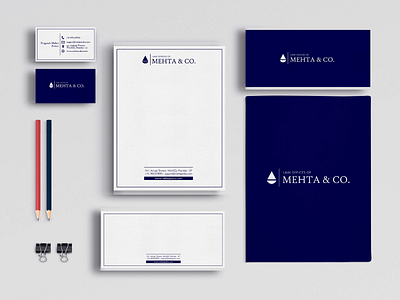 Brand Identity for Mehta & Co. brand identity branding business card clean design flat logo design geometric design law firm law firm logo law logo logo logo design logo designer stationery design