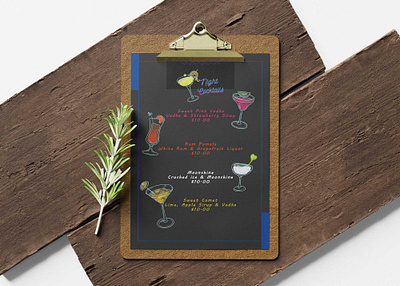 Night Cocktail Party Menu Design Template branding design illustration logo vector