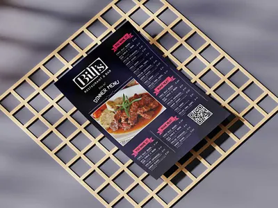 Traditional Dinner Menu Design Template branding design illustration logo