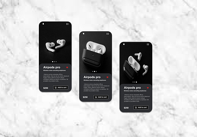 Airpod pro display page app branding design illustration typography ui ux vector web website