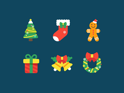 🎅Merry Christmas🎄 christmas green icon illustration