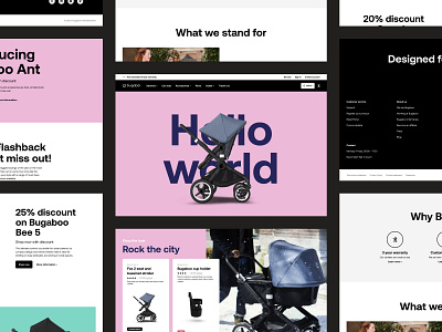 Bugaboo branding clean design designsystem ecommerce layouts minimal minimalistic ui web