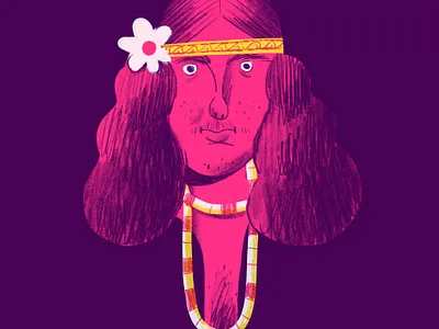 Soviet Hippie character character design illustration ipadpro ipadproart ipadprocreate soviethippie
