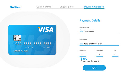 Visa Payment design minimal ui challange ui design webdesign