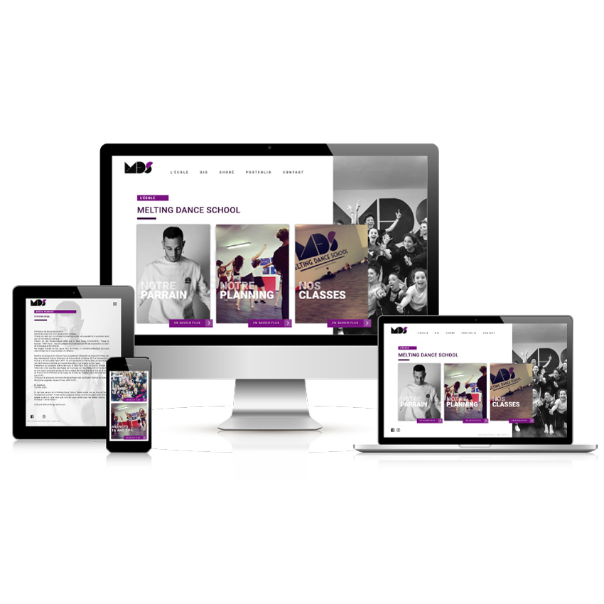 Example of Melting Dance School - Website