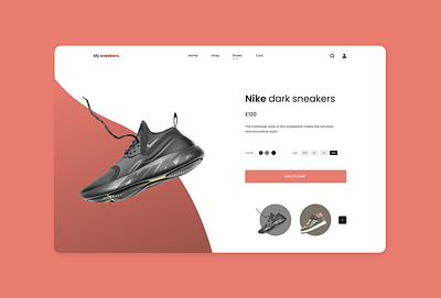 Sneakers e-commerce cart design designs e commerce minimal shop sneakers ui uidesign ux uxdesign vector web web design webapp