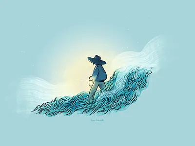 Bruma character childrens illustration digital illustration drawing fog illustration illustration digital lantern light travel