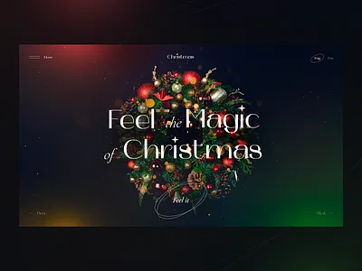 Feel the Magic of Christmas christmas christmas tree clean daily holiday landing page main page minimal ui web webdesign website