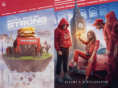 Artwork for in-store artwork branding burger food red retouch