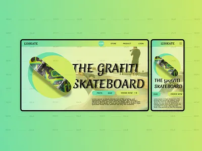 The Grafiti Skateboard ad branding design skateboard ui ux ui design ui inspiration userinterface web ui web uiux